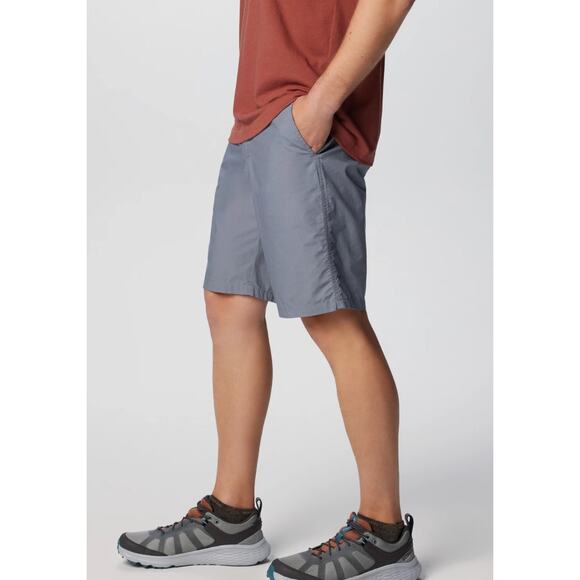 Columbia Mens Washed Out Shorts 10" Inseam Grey Flat Front Lined Size 34 R NWT - Picture 3 of 14